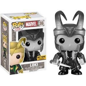 5Star-TD Funko Pop! Marvel Black/White Loki with Helmet Figure #36 HOT Topic Exc 5Star-TD Funko Pop! Marvel Black/White Loki with Helmet Figure #36 HOT Topic Exc