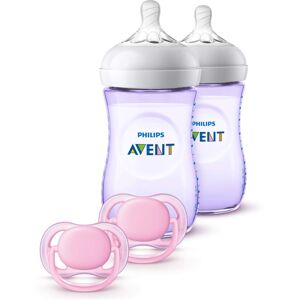 Philips Avent Natural Baby Bottle Purple Gift Set SCD113/23 Philips Avent Natural Baby Bottle Purple Gift Set SCD113/23