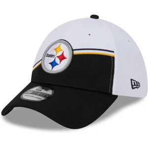 New Era Men's White/Black Pittsburgh Steelers 2023 Sideline 39THIRTY F New Era Men's White/Black Pittsburgh Steelers 2023 Sideline 39THIRTY F