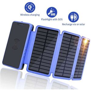 Maxpower (20000mah Black) 20000mah Waterproof Wireless Charging Solar Power Bank Portable Maxpower (20000mah Black) 20000mah Waterproof Wireless Charging Solar Power Bank Portable