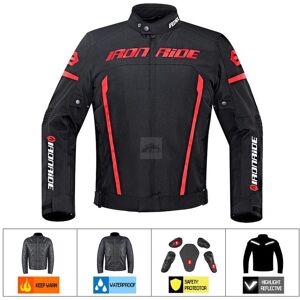 Maxpower (Red Black Jacket, L) Motorcycle Men's Jacket Waterproof Moto Protection Motocro Maxpower (Red Black Jacket, L) Motorcycle Men's Jacket Waterproof Moto Protection Motocro