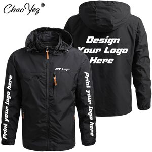 Maxpower (Black, 4XL (EU XXXL)) DIY Autumn New Men Waterproof Hooded Custom Logo Windbrea Maxpower (Black, 4XL (EU XXXL)) DIY Autumn New Men Waterproof Hooded Custom Logo Windbrea