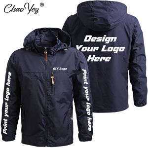 Maxpower (Navy Blue, 5XL (EU 4XL)) DIY Autumn New Men Waterproof Hooded Custom Logo Windb Maxpower (Navy Blue, 5XL (EU 4XL)) DIY Autumn New Men Waterproof Hooded Custom Logo Windb