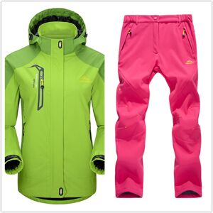 Maxpower (Fruit Green Rose Red, Asian Size xl) Outdoor Waterproof Hiking Jacket Set Women Maxpower (Fruit Green Rose Red, Asian Size xl) Outdoor Waterproof Hiking Jacket Set Women