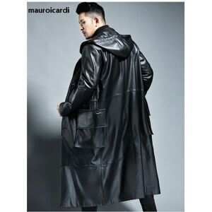 Maxpower (Black, 5XL) Spring Autumn Extra Long Black Loose Waterproof Windproof Soft Pu L Maxpower (Black, 5XL) Spring Autumn Extra Long Black Loose Waterproof Windproof Soft Pu L