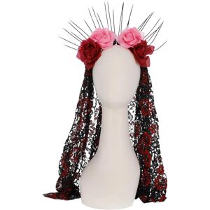 Smiffys Womens/Ladies Deluxe Sunburst Day Of The Dead Headband & Veil Smiffys Womens/Ladies Deluxe Sunburst Day Of The Dead Headband & Veil