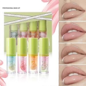Unbranded (1 Set) 4 Colors Lip Oil Lip Glaze, Big Brush Head Hydrating Lip Glow Oil, Shiny Unbranded (1 Set) 4 Colors Lip Oil Lip Glaze, Big Brush Head Hydrating Lip Glow Oil, Shiny