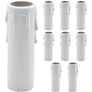 FURTALK (30x100cm, One size) 10 Pcs Candle Drip Sleeves White Plastic Candle Covers Tube FURTALK (30x100cm, One size) 10 Pcs Candle Drip Sleeves White Plastic Candle Covers Tube