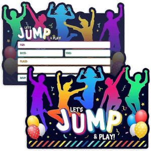 Unbranded (1 Set) Jumping Theme Birthday Party Invitations,Trampoline Jump Birthday Invite Unbranded (1 Set) Jumping Theme Birthday Party Invitations,Trampoline Jump Birthday Invite