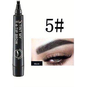 Unbranded (black, 1PC) 4 Split Head Liquid Eyebrow Pen, Waterproof And Smudge Proof Eyebro Unbranded (black, 1PC) 4 Split Head Liquid Eyebrow Pen, Waterproof And Smudge Proof Eyebro
