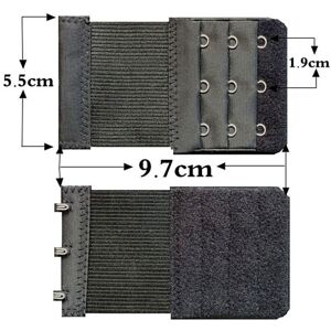 Unbranded (black, 1PC) 3 Row Bra Extender 3 Hook Bra Clasp Strap Extension Soft Bra Strap Unbranded (black, 1PC) 3 Row Bra Extender 3 Hook Bra Clasp Strap Extension Soft Bra Strap