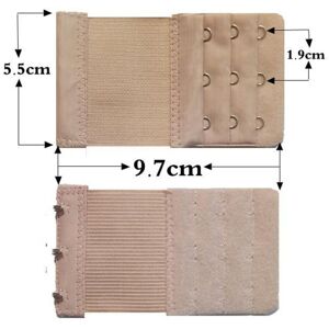 Unbranded (beige, 1PC) 3 Row Bra Extender 3 Hook Bra Clasp Strap Extension Soft Bra Strap Unbranded (beige, 1PC) 3 Row Bra Extender 3 Hook Bra Clasp Strap Extension Soft Bra Strap