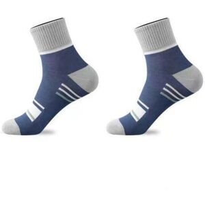 Unbranded (dark blue, 1 pair) Men's Mid-calf Sports Socks Striped Breathable Cotton Socks Unbranded (dark blue, 1 pair) Men's Mid-calf Sports Socks Striped Breathable Cotton Socks