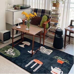 Unbranded (Black pattern, 40X60cm 15.7X23.6in) Fun and funny bedroom bedside blanket house Unbranded (Black pattern, 40X60cm 15.7X23.6in) Fun and funny bedroom bedside blanket house