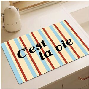 Unbranded (A-4, 40X60cm 15.7X23.6in) Cute striped cartoon diatomaceous earth water absorbi Unbranded (A-4, 40X60cm 15.7X23.6in) Cute striped cartoon diatomaceous earth water absorbi