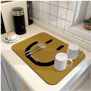 Unbranded (Happy Smiley-A, 60X90cm 23.6X35.4in) Kitchen Drain Mat Diatom Mud Coaster Toile Unbranded (Happy Smiley-A, 60X90cm 23.6X35.4in) Kitchen Drain Mat Diatom Mud Coaster Toile