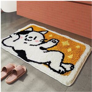 Unbranded (04 Lying flat cat, 50X80cm 19.7X31.5in) Cute cat home bathroom floor mat anti s Unbranded (04 Lying flat cat, 50X80cm 19.7X31.5in) Cute cat home bathroom floor mat anti s