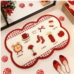 Unbranded (801072R, 80x120cm31.5x47.2in) Red festive cartoon cute imitation cashmere foot Unbranded (801072R, 80x120cm31.5x47.2in) Red festive cartoon cute imitation cashmere foot