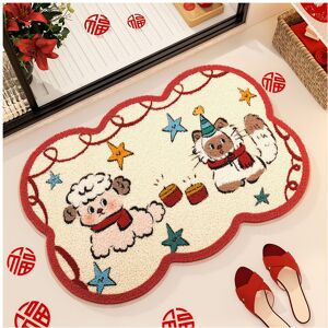 Unbranded (801073R, 80x120cm31.5x47.2in) Red festive cartoon cute imitation cashmere foot Unbranded (801073R, 80x120cm31.5x47.2in) Red festive cartoon cute imitation cashmere foot