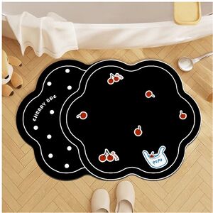 Unbranded (cherry, 50x80cm19.7x31.5in) Cartoon lace soft diatom mud bathroom floor mat wat Unbranded (cherry, 50x80cm19.7x31.5in) Cartoon lace soft diatom mud bathroom floor mat wat