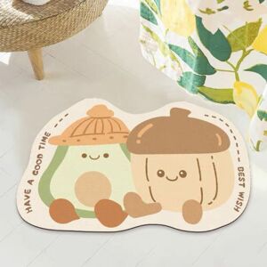 Unbranded (Avocados Chestnuts, 60x90cm23.6x35.4in) Cartoon special-shaped bathroom absorbe Unbranded (Avocados Chestnuts, 60x90cm23.6x35.4in) Cartoon special-shaped bathroom absorbe