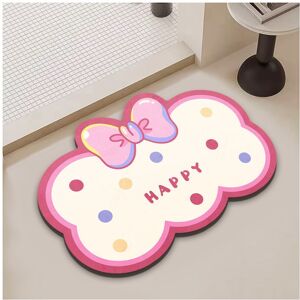 Unbranded (B bow, 50X80cm19.7x31.5in) Bathroom non-slip floor mat, door water-absorbing qu Unbranded (B bow, 50X80cm19.7x31.5in) Bathroom non-slip floor mat, door water-absorbing qu