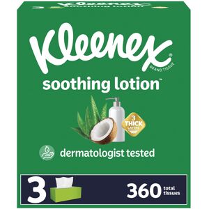 Kleenex Lotion Facial Tissues with Coconut Oil 3 Flat Boxes 120 Tissues Per Bo Kleenex Lotion Facial Tissues with Coconut Oil 3 Flat Boxes 120 Tissues Per Bo