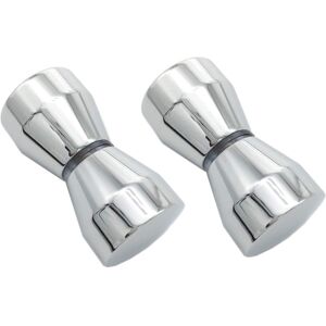 Nes Home Cone Chrome Aluminium Shower Door Knob Handle Set Of 2 Nes Home Cone Chrome Aluminium Shower Door Knob Handle Set Of 2