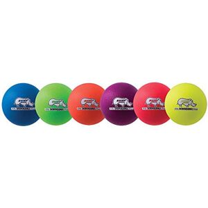 Champion Sports Rhino Skin Dodgeballs (Set of 6 Neon Rainbow 6"""") (RXD6NRSET Champion Sports Rhino Skin Dodgeballs (Set of 6 Neon Rainbow 6"""") (RXD6NRSET