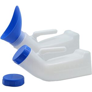 Kopinma 2-Pack Unisex Spill-Proof Urinals, 1000ml, Screw Lid with Female Cap - Ideal for Kopinma 2-Pack Unisex Spill-Proof Urinals, 1000ml, Screw Lid with Female Cap - Ideal for