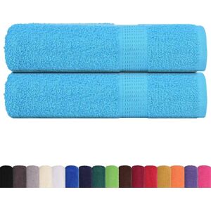 vidaXL Shower Towels - 2 pcs Turquoise - 70x140 cm - Cotton vidaXL Shower Towels - 2 pcs Turquoise - 70x140 cm - Cotton