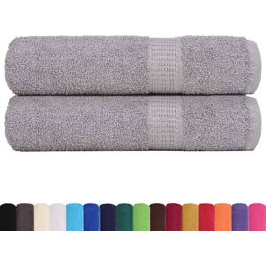 vidaXL Towels 2 pcs Grey 50x100 cm - Towels vidaXL Towels 2 pcs Grey 50x100 cm - Towels