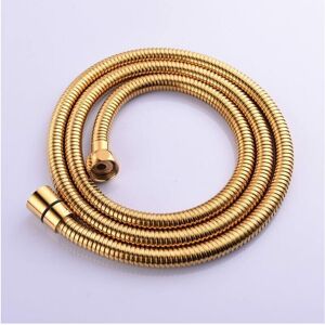 Unbranded 2m (78 inch) gold anti-kink flexible stainless steel shower hose with solid bras Unbranded 2m (78 inch) gold anti-kink flexible stainless steel shower hose with solid bras