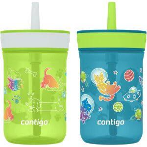 Contigo Kids Leighton Straw Tumbler with Spill-Proof Lid 14 Oz. 2-Pack Contigo Kids Leighton Straw Tumbler with Spill-Proof Lid 14 Oz. 2-Pack