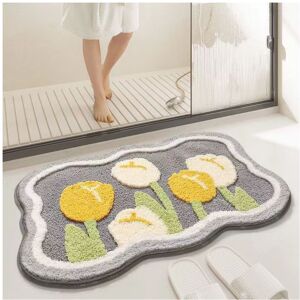 Unbranded (Tulip, 60X90cm 23.6X35.4in) Fruit watermelon suction bathroom carpet imitation Unbranded (Tulip, 60X90cm 23.6X35.4in) Fruit watermelon suction bathroom carpet imitation