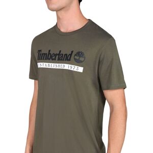 (Olive, L) Timberland Mens T Shirts Logo Print Casual Tops (Olive, L) Timberland Mens T Shirts Logo Print Casual Tops