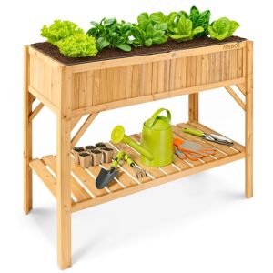 AREBOS wooden raised bed with storage compartment for in & outdoor 119 x 53 AREBOS wooden raised bed with storage compartment for in & outdoor 119 x 53