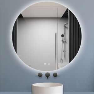 AICA Bathrooms 700mm Round LED Bathroom Mirror 3-Colour Modes Anti-Fog Touch Switch AICA Bathrooms 700mm Round LED Bathroom Mirror 3-Colour Modes Anti-Fog Touch Switch