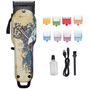 Unbranded (USB model, Gradient gray) Rechargeable graffiti haircutter retro oil head push Unbranded (USB model, Gradient gray) Rechargeable graffiti haircutter retro oil head push