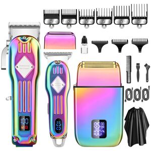 Unbranded (USB model, Gradient color) 3-piece electric hair clipper set full metal profess Unbranded (USB model, Gradient color) 3-piece electric hair clipper set full metal profess