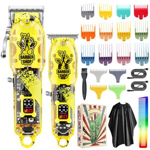 Unbranded (LM-2032 Scissors Yellow) Mother and child haircutter set LCD digital display el Unbranded (LM-2032 Scissors Yellow) Mother and child haircutter set LCD digital display el