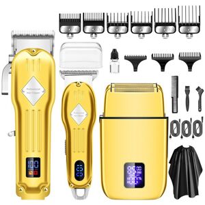Unbranded (973 Golden) Mother and child haircutter set LCD digital display electric haircu Unbranded (973 Golden) Mother and child haircutter set LCD digital display electric haircu