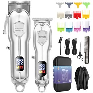 Unbranded (LM-2026 Silver) Mother and child haircutter set LCD digital display electric ha Unbranded (LM-2026 Silver) Mother and child haircutter set LCD digital display electric ha