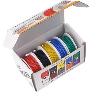 umærket 22AWG Electric Wire Flexible Silicone Wires 5 Colors 16.4ft/5m Each umærket 22AWG Electric Wire Flexible Silicone Wires 5 Colors 16.4ft/5m Each
