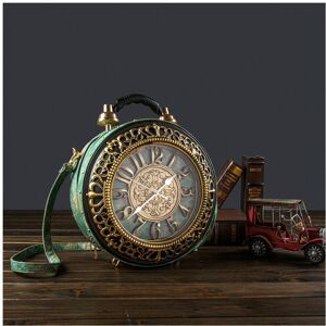 Unbranded (Olive color, 34*30.5*13) Retro fashionable handbag creative personalized watch Unbranded (Olive color, 34*30.5*13) Retro fashionable handbag creative personalized watch