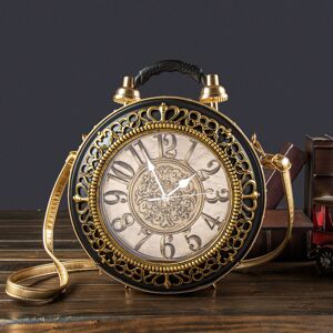 Unbranded (Gold, 34*30.5*13) Retro fashionable handbag creative personalized watch bag fun Unbranded (Gold, 34*30.5*13) Retro fashionable handbag creative personalized watch bag fun