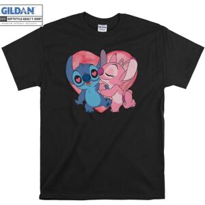 Gildan (XL) Stitch And Angel Kissing T-shirt Gildan (XL) Stitch And Angel Kissing T-shirt