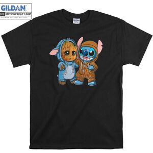 Gildan (S) Groot and Stitch Friends Funny T-shirt Gildan (S) Groot and Stitch Friends Funny T-shirt