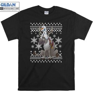 Gildan (XL) Frozen Olaf Sven Riding T-shirt Gildan (XL) Frozen Olaf Sven Riding T-shirt