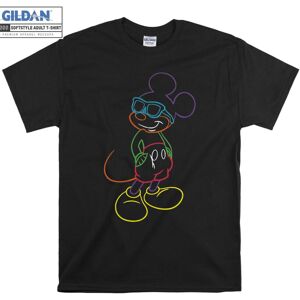 Gildan (L) Mickey Mouse Neon Outline T-shirt Gildan (L) Mickey Mouse Neon Outline T-shirt